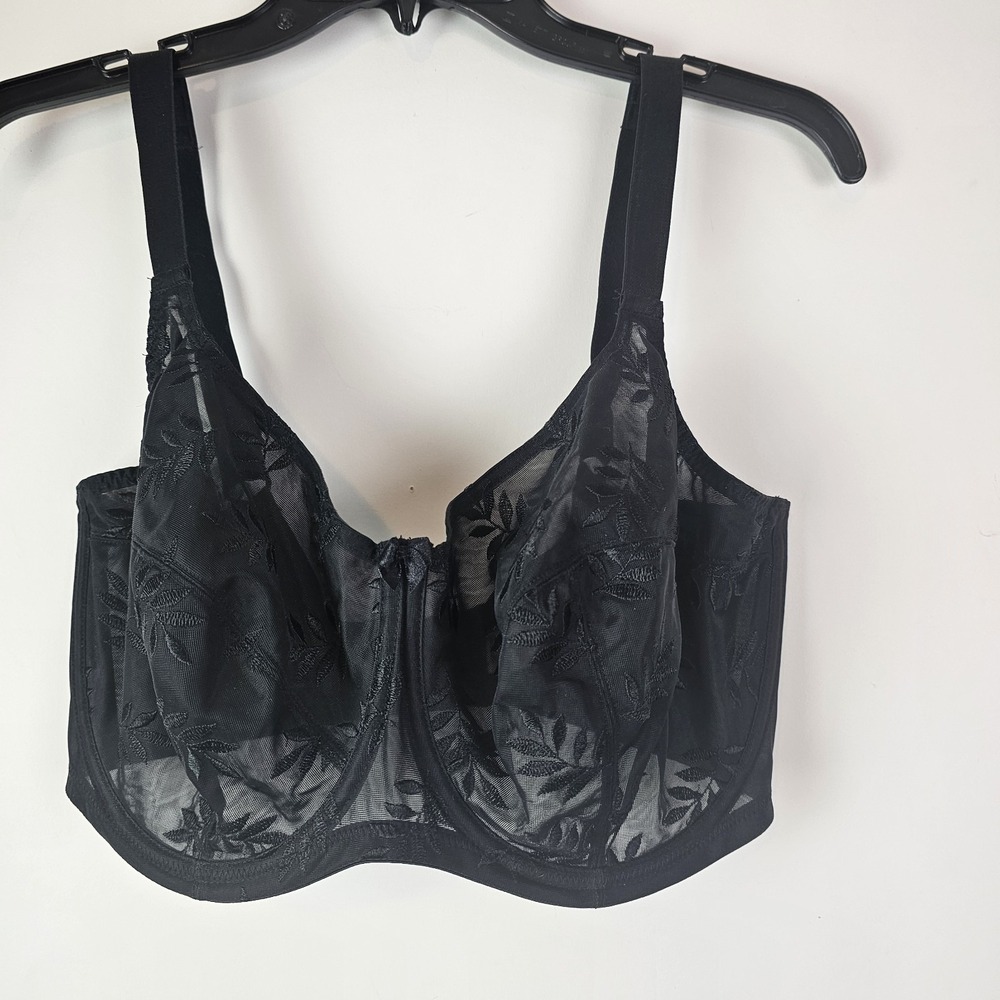 Panache Black Bra Size 36J Tango Style 3251 Balconette Underwire Bra